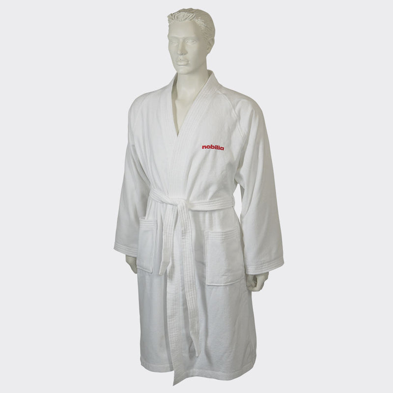 Bathrobe Dallas - in white or grey, without hood